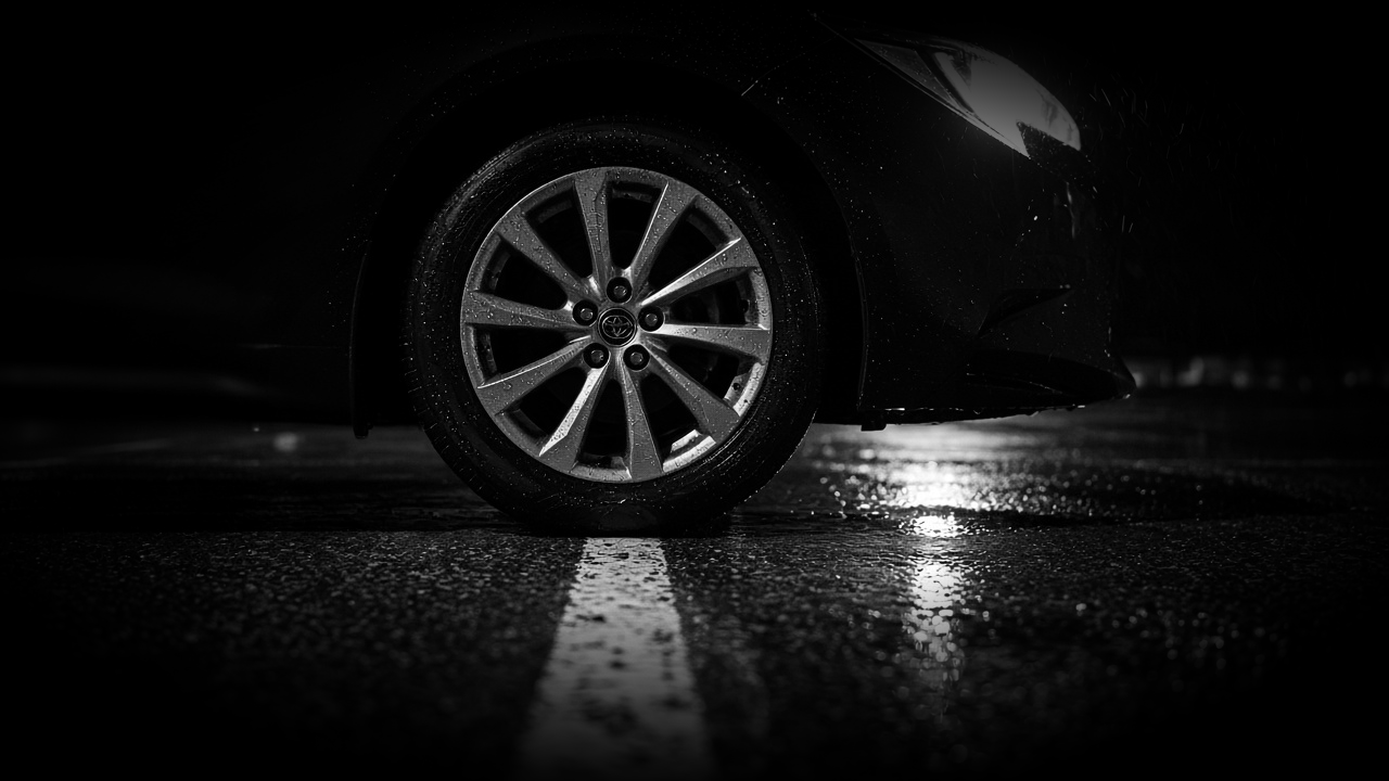 Over the parking line
